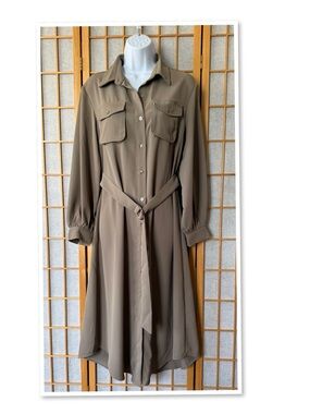 Dizzy Lizzy Midi Safari Shirt Dress